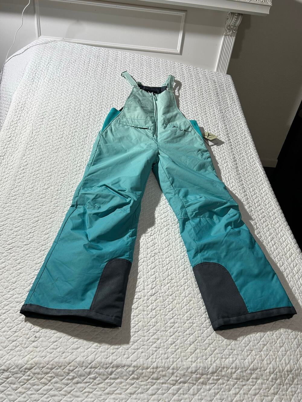 ARCTIX Kids Teal XTRA INSULATED COLD WEATHER Ski Bib/ Size -L  (14/16 ) Kids